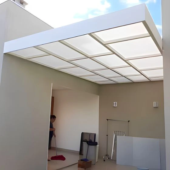 Pergolados de Ferro com Vidro em Aguaí - Projeto 6